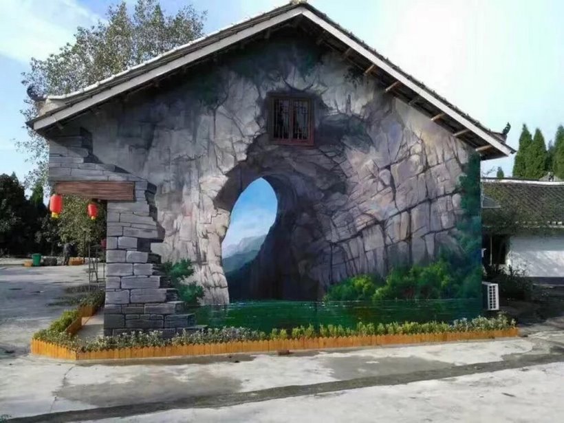 墙体彩绘-唐卡-越显神秘的手绘墙